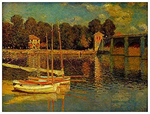 ArtPlaza Monet Claude Bridge at Argenteuil Decorative Panel, Wood MDF, Multicolour, 120x90 Cm