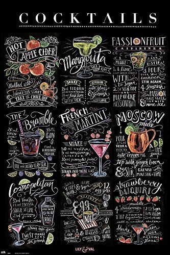 empireposter Lily e Val – Cocktail – Mix Drink – Poster Stampa, Carta, Multicolore, 91,5 x 61 x 0,14 cm