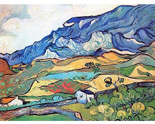 Wee Blue Coo OLD MASTERS AND CLASSICS Vincent Van Gogh Les ALPILLES Mountain Landscape Saint RÃ‰My Art Print 12x16 inch 30x40cm Montagna Paesaggio Santo Stampa Artistica