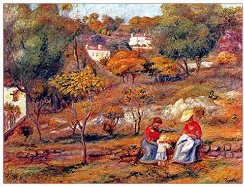 ArtPlaza Renoir Pierre-Auguste-Landscape at Cagnes Pannello Decorativo, Legno MDF, Multicolore, 80 x 60 cm