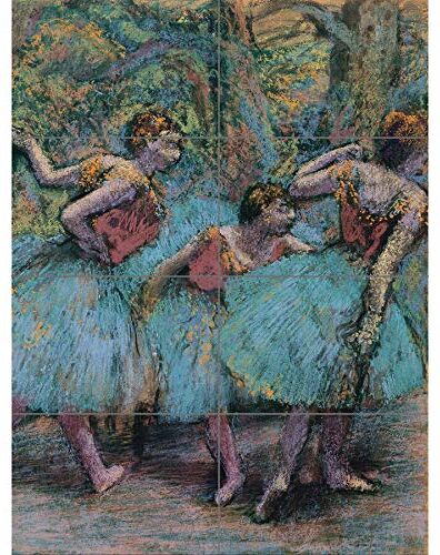 Artery8 Edgar Degas Three Dancers Blue Tutus Red Bodices XL Giant Panel Poster (8 Sections) Ballerino Blu Manifesto