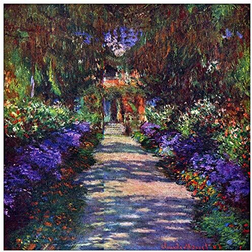 ArtPlaza Monet Claude Garden at Giverny  Decorative Panel, Wood MDF, Multicolour, 100x100 Cm