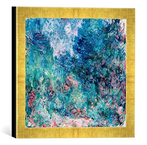 kunst für alle 'IMMAGINE incorniciata di Claude Monet "la maison de l' artiste Vue du Jardin aux Roses (la casa dell' artista dal Rose Garden vista), stampata, 30 x 30 cm, nel quadro immagini fatti a mano di alta qualità oro Raya