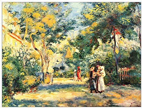 ArtPlaza Renoir Pierre-Auguste Figures in the garden Decorative Panel, Wood MDF, Multicolour, 120x90 Cm