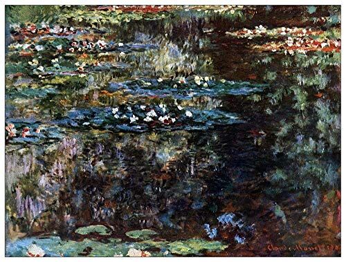 ArtPlaza Monet Claude-Water Garden at Giverny Pannello Decorativo, Legno MDF, Multicolore, 120 x 90 cm