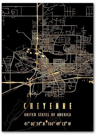 CukYI Las Vegas Chicago United States of America City Map Poster and Stamts Wall Art Tela Painting Pictures Wall Club Decor home Club (Color : I, Size : 50X70 cm No Framed)