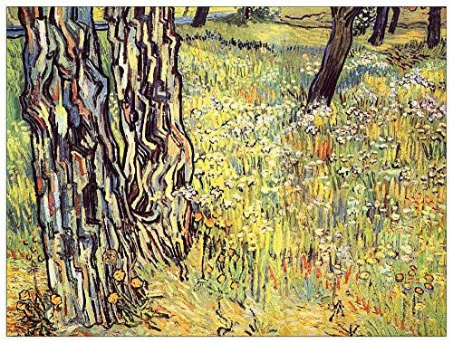 ArtPlaza Van Gogh Vincent-Tree Trunks Pannello Decorativo, Legno MDF, Multicolore, 80 x 60 cm