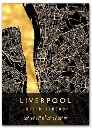 VenoaL Londra Sydney UK Australia City Map Wall Art Canvas dipingendo poster nordici e stampe Decorazioni immagini for la casa del soggiorno (Color : C, Size : 40X50 cm No Framed)