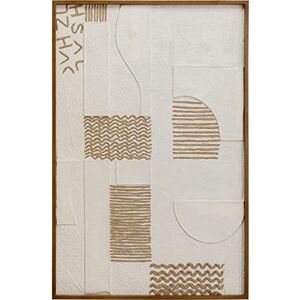 KARE Quadro di design Sandy Geometric, marrone/bianco, 81 x 122 cm, tela, decorazione da parete, opera d'arte KARE Quadro di design Sandy Geometric, marrone/bianco, 81 x 122 cm, tela, decorazione da parete, opera d'arte