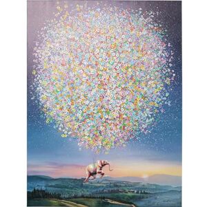 KARE Design quadro acrilico su tela, Flying Elephant At Night, multicolore, elefante/animali, decorazione parete, telaio legno massello, dettagli dipinti a mano, 160x120x4cm (A/L/P) KARE Design quadro acrilico su tela, Flying Elephant At Night, multicolore, elefante/animali, decorazione parete, telaio legno massello, dettagli dipinti a mano, 160x120x4cm (A/L/P)