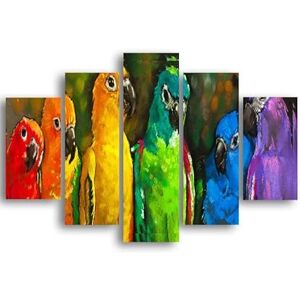 Homemania Quadro Uccelli, Multicolore, L95xP0,3xA60 cm Homemania Quadro Uccelli, Multicolore, L95xP0,3xA60 cm