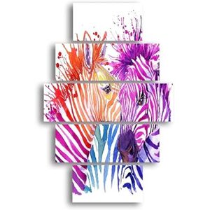 Homemania Quadro Zebra, Multicolore, L60xP0,3xA95 cm Homemania Quadro Zebra, Multicolore, L60xP0,3xA95 cm