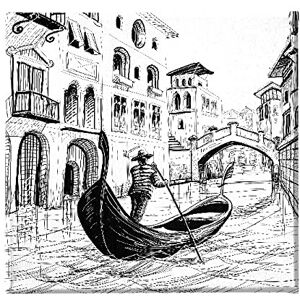 Homemania Quadro Venice Città E Paesaggi per Soggiorno, Camera Multicolore in Poliestere, Legno, 60 x 3 x 60 cm Homemania Quadro Venice Città E Paesaggi per Soggiorno, Camera Multicolore in Poliestere, Legno, 60 x 3 x 60 cm