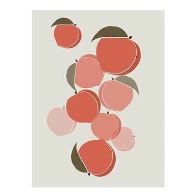KOMAR - Cultivated Peaches - 30x40 cm - rosso - Arte da parete KOMAR - Cultivated Peaches - 30x40 cm - rosso - Arte da parete