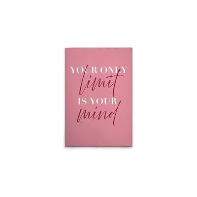A.S. Création WTD Stampa su tela, soggetto: Your Only Limit is Your Mind, colore: rosa, rosso, 40 x 60 cm A.S. Création WTD Stampa su tela, soggetto: Your Only Limit is Your Mind, colore: rosa, rosso, 40 x 60 cm