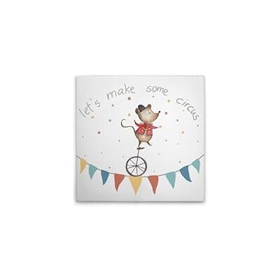 A.S. Création WTD Stampa su tela per cameretta dei bambini, motivo: circo, 40 x 40 cm, multicolore A.S. Création WTD Stampa su tela per cameretta dei bambini, motivo: circo, 40 x 40 cm, multicolore