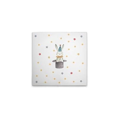 A.S. Création WTD Stampa su tela per cameretta dei bambini, motivo: coniglietto magico, multicolore, 40 x 40 cm, colore: Blu A.S. Création WTD Stampa su tela per cameretta dei bambini, motivo: coniglietto magico, multicolore, 40 x 40 cm, colore: Blu