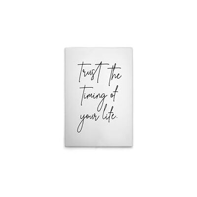 A.S. Création WTD Stampa su tela, motivo: Trust The Timing Of Life, colore: bianco, nero, 40 x 60 cm A.S. Création WTD Stampa su tela, motivo: Trust The Timing Of Life, colore: bianco, nero, 40 x 60 cm