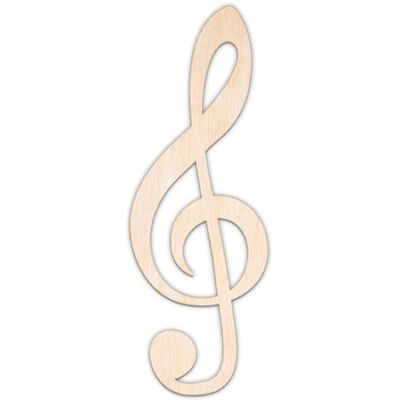 Creative Sagoma Chiave di Violino, Compensato o MDF, 5–100 cm Compensato da 3 mm o MDF, taglio laser, da dipingere, motivo chiave di violino, decorazione da parete Creative Sagoma Chiave di Violino, Compensato o MDF, 5–100 cm Compensato da 3 mm o MDF, taglio laser, da dipingere, motivo chiave di violino, decorazione da parete