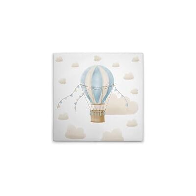A.S. Création WTD Stampa su tela con mongolfiera con nuvole, colore: blu, 40 x 40 cm A.S. Création WTD Stampa su tela con mongolfiera con nuvole, colore: blu, 40 x 40 cm