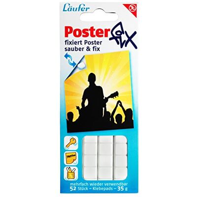 Läufer PASSATOIA posterfix klebepads, riutilizzabile a punti per poster, manifesti e più, 35 G Läufer PASSATOIA posterfix klebepads, riutilizzabile a punti per poster, manifesti e più, 35 G