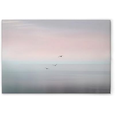 A.S. Création Stampa su tela, motivo: orizzonte, colore: grigio, rosa, 120 x 80 cm A.S. Création Stampa su tela, motivo: orizzonte, colore: grigio, rosa, 120 x 80 cm