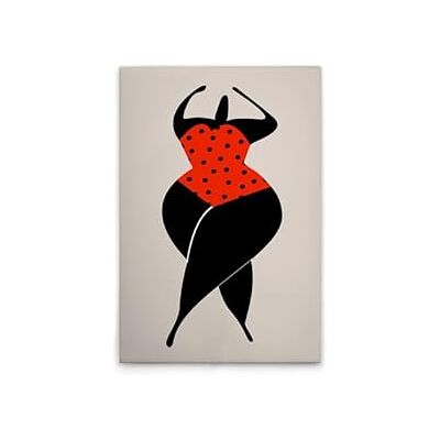 A.S. Création Quadro da parete in stile retrò, da donna, colore: crema, nero, 50 x 75 cm A.S. Création Quadro da parete in stile retrò, da donna, colore: crema, nero, 50 x 75 cm