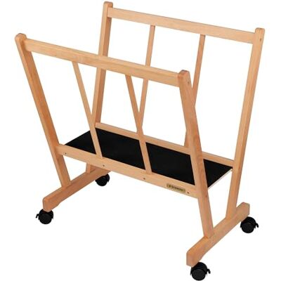 Creative Firenze Wood Large Print Rack con rotelle Perfetto per esposizione di tela, arte, stampe, pannelli, poster, gallerie d'arte e espositori, colore: naturale Creative Firenze Wood Large Print Rack con rotelle Perfetto per esposizione di tela, arte, stampe, pannelli, poster, gallerie d'arte e espositori, colore: naturale