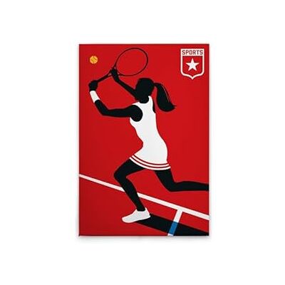 A.S. Création Stampa su tela, motivo: tennisti, in rosso, giallo, 50 x 75 cm A.S. Création Stampa su tela, motivo: tennisti, in rosso, giallo, 50 x 75 cm