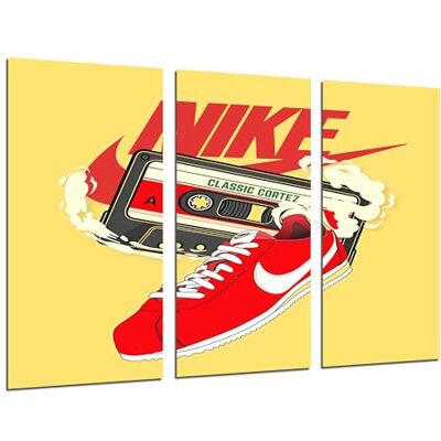 Cuadros Camara Set di 3 quadri decorativi da parete, Decorazione Salotto Moderno, Camere da Letto, Stanza, stampa su legno con ganci, scarpe Nike Cortez, (97 x 62 cm), rif. Cuadros Camara Set di 3 quadri decorativi da parete, Decorazione Salotto Moderno, Camere da Letto, Stanza, stampa su legno con ganci, scarpe Nike Cortez, (97 x 62 cm), rif.