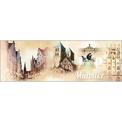 PRO-Art g1735e Decorazione da Parete, Tecnica glicée, 'Münster' 150 x 48 cm, Multicolore, 90 x 30 cm PRO-Art g1735e Decorazione da Parete, Tecnica glicée, 'Münster' 150 x 48 cm, Multicolore, 90 x 30 cm