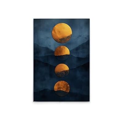 A.S. Création Stampa su tela, motivo: paesaggio soleggiato, colore: blu, oro, 50 x 75 cm A.S. Création Stampa su tela, motivo: paesaggio soleggiato, colore: blu, oro, 50 x 75 cm