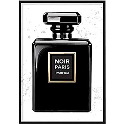 ARTZE Wall Art Noir Paris Poster per bottiglie di profumo con schizzi di profumo a forma di spruzzo, 50 cm di larghezza x 70 cm, colore: nero ARTZE Wall Art Noir Paris Poster per bottiglie di profumo con schizzi di profumo a forma di spruzzo, 50 cm di larghezza x 70 cm, colore: nero