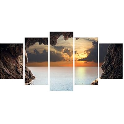 Homemania Quadro da parete Natura e Paesaggi per soggiorno, camera da letto, multicolore in poliestere, legno, 100 x 2 x 60 cm Homemania Quadro da parete Natura e Paesaggi per soggiorno, camera da letto, multicolore in poliestere, legno, 100 x 2 x 60 cm