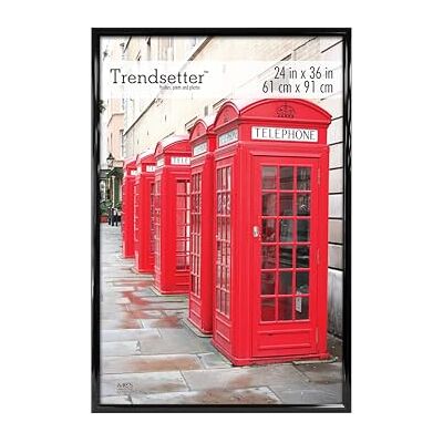 MCS Cornice per Poster Trendsetter 61,0 x 91,4 cm, Cornice Nera ad Alta Densità, Fissaggio a Parete Verticale e Orizzontale, Grande Cornice per Foto per Foto, Poster e Opere d'Arte (Confezione da 2) MCS Cornice per Poster Trendsetter 61,0 x 91,4 cm, Cornice Nera ad Alta Densità, Fissaggio a Parete Verticale e Orizzontale, Grande Cornice per Foto per Foto, Poster e Opere d'Arte (Confezione da 2)