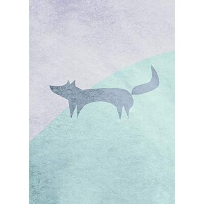 Komar Quadro da Parete Wild And Free Fox, in 3 Misure, Rosa, Grau, Blau, Komar Quadro da Parete Wild And Free Fox, in 3 Misure, Rosa, Grau, Blau,