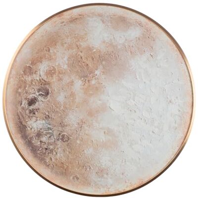 Gilde Quadro a LED Moon – Stampa su tela rotonda con motivo – Grigio/Bianco – Ø 70 cm – Arruffato – Luna Gilde Quadro a LED Moon – Stampa su tela rotonda con motivo – Grigio/Bianco – Ø 70 cm – Arruffato – Luna
