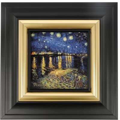 Goebel Quadro murale 18,5 x 18,5 cm stelle sopra il Rhone Vincent van Gogh Artis Orbis Goebel Quadro murale 18,5 x 18,5 cm stelle sopra il Rhone Vincent van Gogh Artis Orbis