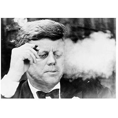 Wee Blue Coo Vintage Photo BW JFK Kennedy Smoking Cigar Picture Wall Art Print Vintage ▾ Fotografia Nero bianco fumo Immagine Parete Wee Blue Coo Vintage Photo BW JFK Kennedy Smoking Cigar Picture Wall Art Print Vintage ▾ Fotografia Nero bianco fumo Immagine Parete