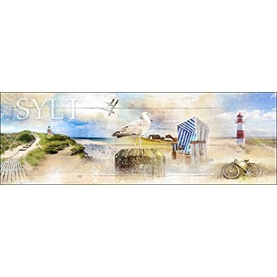ART Decorazione da Parete Giclée, Legno ingegnerizzato, Multicolore, 90 x 30 cm ART Decorazione da Parete Giclée, Legno ingegnerizzato, Multicolore, 90 x 30 cm