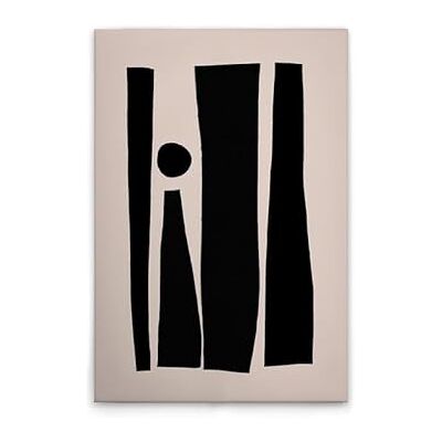 A.S. Création Stampa su tela minimalista, colore nero, 60 x 90 cm A.S. Création Stampa su tela minimalista, colore nero, 60 x 90 cm