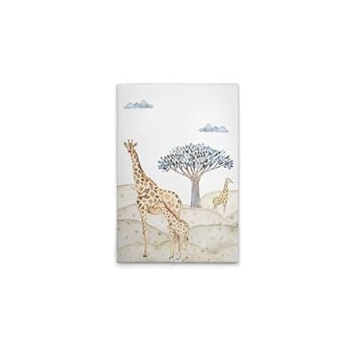 A.S. Création WTD Stampa su tela, motivo: Giraffe Safari, colore: beige, blu, 40 x 60 cm A.S. Création WTD Stampa su tela, motivo: Giraffe Safari, colore: beige, blu, 40 x 60 cm
