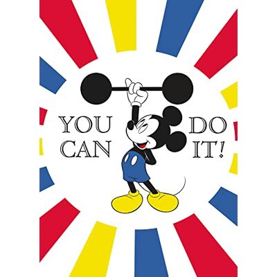 Komar Topolino Do it Poster da parete, 50 x 70 cm, motivo: comar, stampa artistica (senza cornice), Disney Komar Topolino Do it Poster da parete, 50 x 70 cm, motivo: comar, stampa artistica (senza cornice), Disney