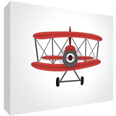 ART -Blocco da parete ricordo del bambino, motivo aeroplano Medio 10.5 x 14.8 x 2 cm rosso/bianco ART -Blocco da parete ricordo del bambino, motivo aeroplano Medio 10.5 x 14.8 x 2 cm rosso/bianco