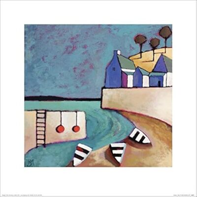 L' Arte Gruppo Harbour View Derek Melville Stampa Artistica, Carta, Multicolore, 40 x 40 x 1.3 cm L' Arte Gruppo Harbour View Derek Melville Stampa Artistica, Carta, Multicolore, 40 x 40 x 1.3 cm