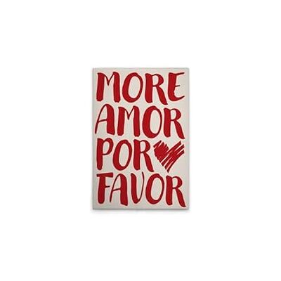 A.S. Création WTD Stampa su tela, motivo: More Amor por Favor, colore: beige, rosso, 40 x 60 cm A.S. Création WTD Stampa su tela, motivo: More Amor por Favor, colore: beige, rosso, 40 x 60 cm
