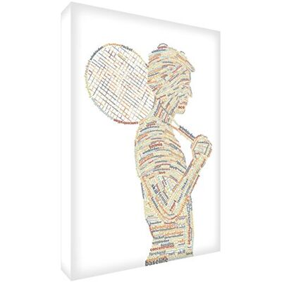 ART Gallery Wrapped-Quadro su tela, motivo: giocatore di Tennis-maschio, 115 x 78 x 4 cm, XX-Large, colore: tonalità) ART Gallery Wrapped-Quadro su tela, motivo: giocatore di Tennis-maschio, 115 x 78 x 4 cm, XX-Large, colore: tonalità)