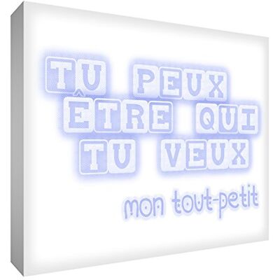 ART Tela su cornice a muro in stile moderno e di digitazione, potete ÉTRE che vuole, colore: azzurro chiaro, 60 x 40 cm) ART Tela su cornice a muro in stile moderno e di digitazione, potete ÉTRE che vuole, colore: azzurro chiaro, 60 x 40 cm)