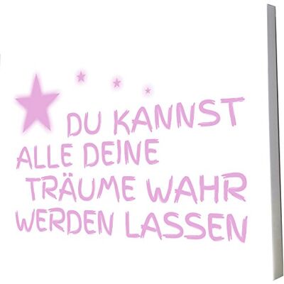 Little Helper Feel Good Art Quadro da parete, in tela resistente, in stile moderno, 30 x 20 cm, colore: Rosa chiaro Little Helper Feel Good Art Quadro da parete, in tela resistente, in stile moderno, 30 x 20 cm, colore: Rosa chiaro
