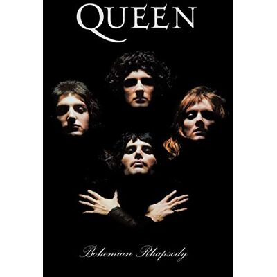 Buyartforless Queen Bohemian Rhapsody 1975 Poster di ritratto, 36 x 24 con stampa artistica musicale, nero, bianco, marrone Buyartforless Queen Bohemian Rhapsody 1975 Poster di ritratto, 36 x 24 con stampa artistica musicale, nero, bianco, marrone